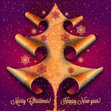 año nuevo y tarjeta de felicitación de Navidad