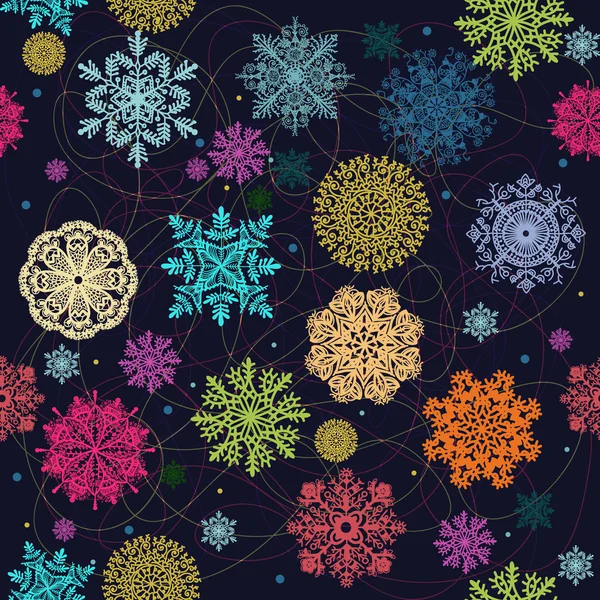 Christmas snowflakes background. — Stock Vector
