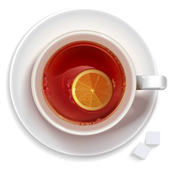 Te med citron — Stock vektor