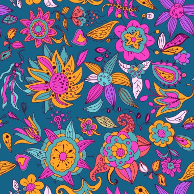 Çiçek desen. Çiçek doku boyalı, retro arka plan