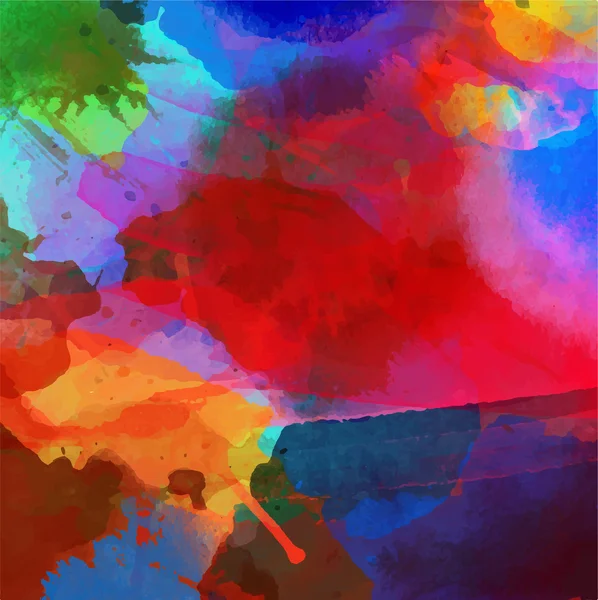 抽象的な水彩パレットが異なった色を混合します。 — ストックベクタ