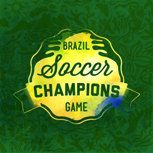 Tema do futebol brasileiro — Vetor de Stock