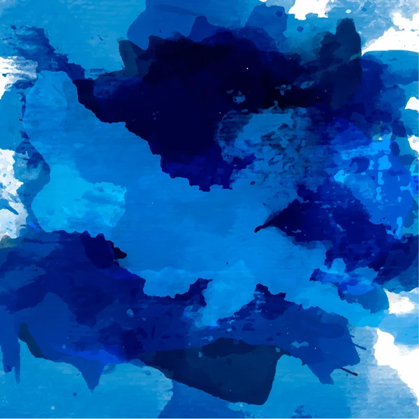 Paleta de acuarela abstracta de colores azules, mezcla de colores — Vector de stock