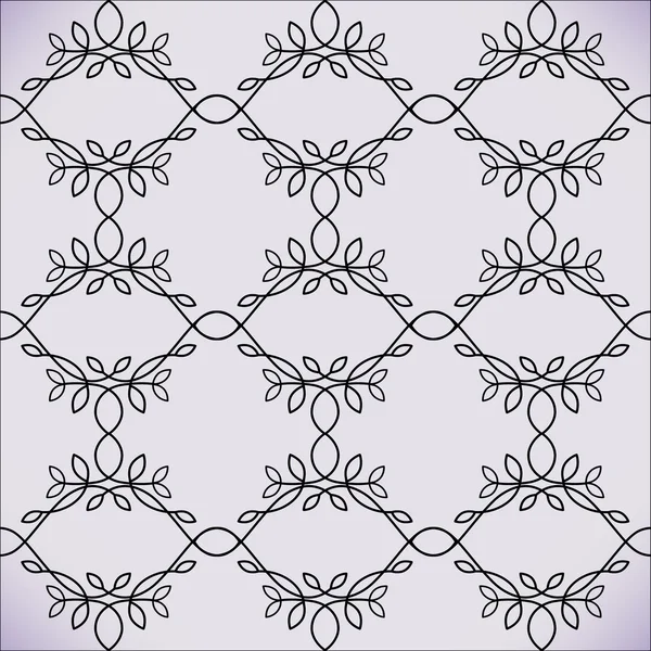 Fondo de estilo de línea floral vectorial, patrón de diseño de monograma sin costuras . — Archivo Imágenes Vectoriales