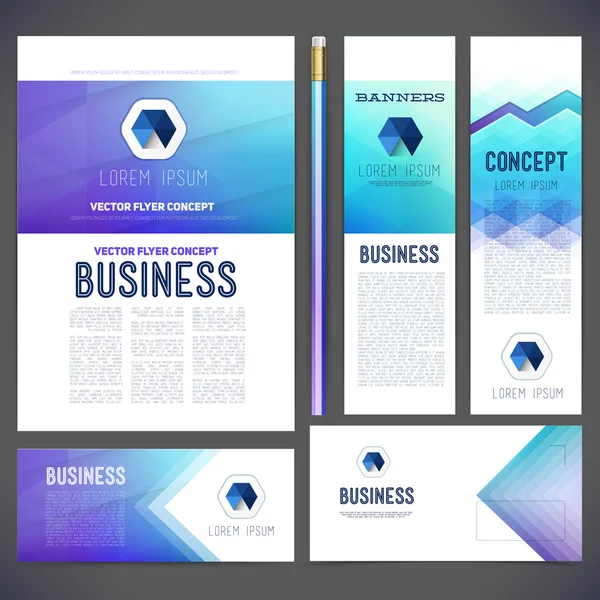 Business kit met abstracte achtergrond — Stockvector