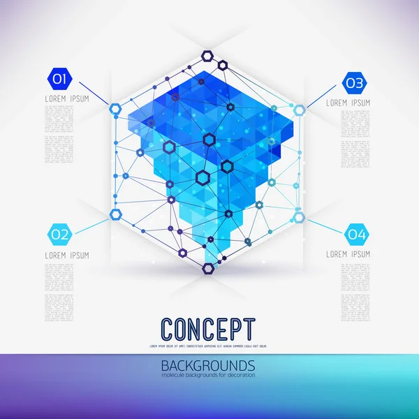 Konsep abstrak kisi geometris - Stok Vektor