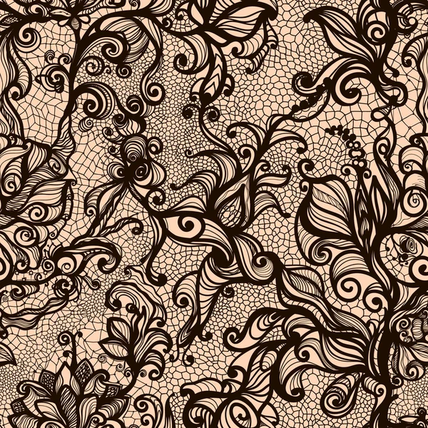 Dentelle motif floral sans couture — Image vectorielle