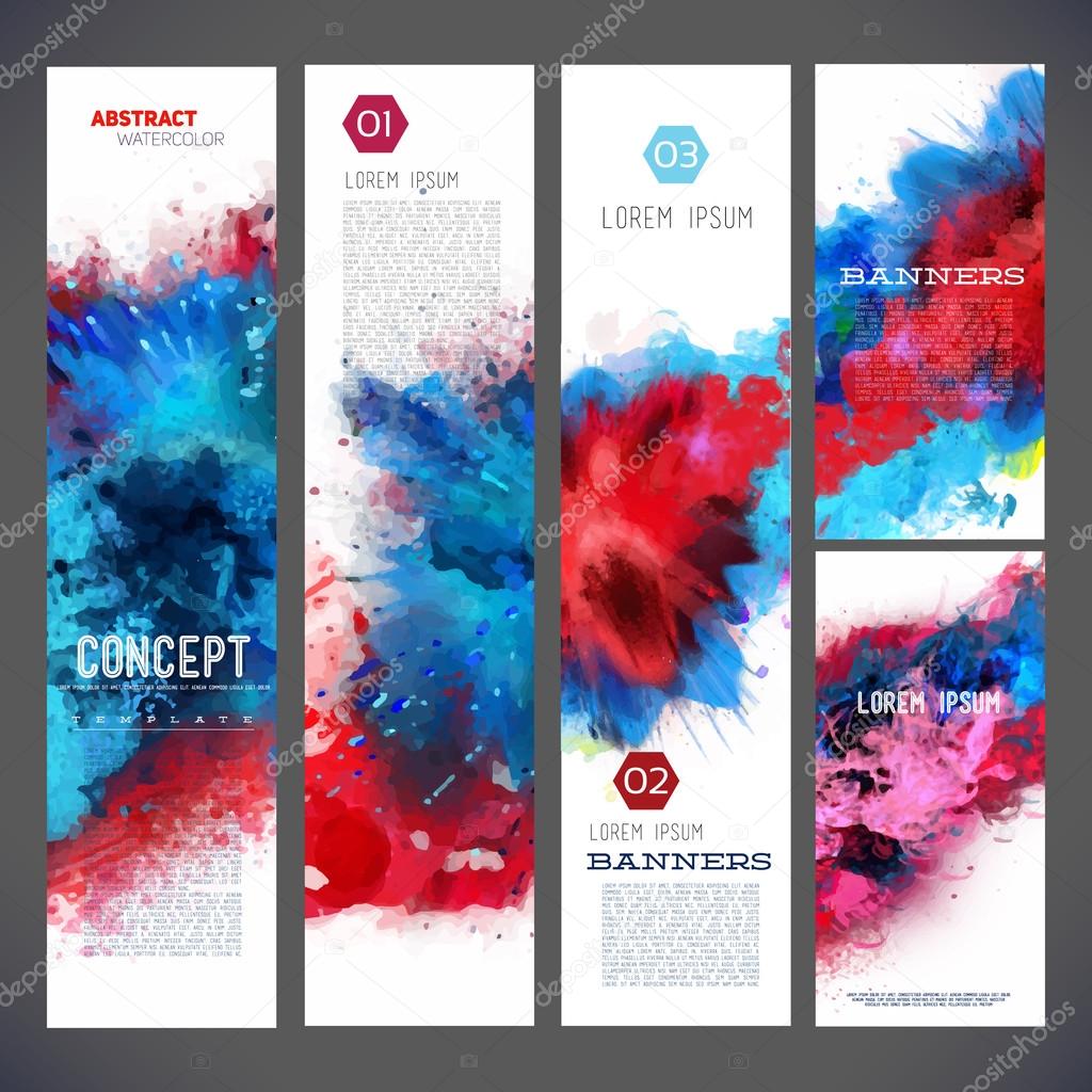 abstract banners, brochure templates