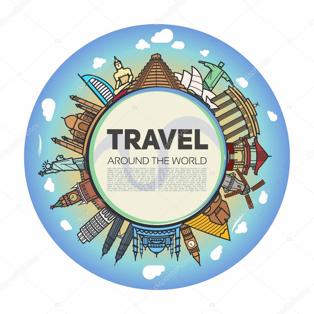 Tourist, travel background