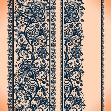 Dantel kurdele afiş soyut