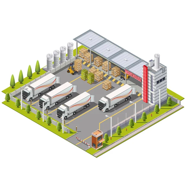 倉庫産業地域の概念 — ストックベクタ