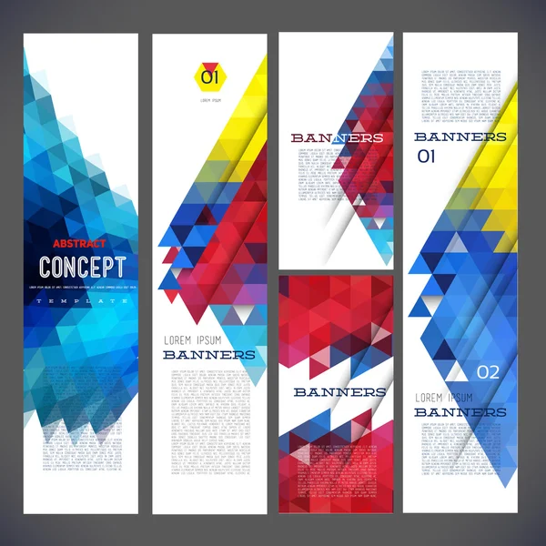Abstracte ontwerpset banners — Stockvector