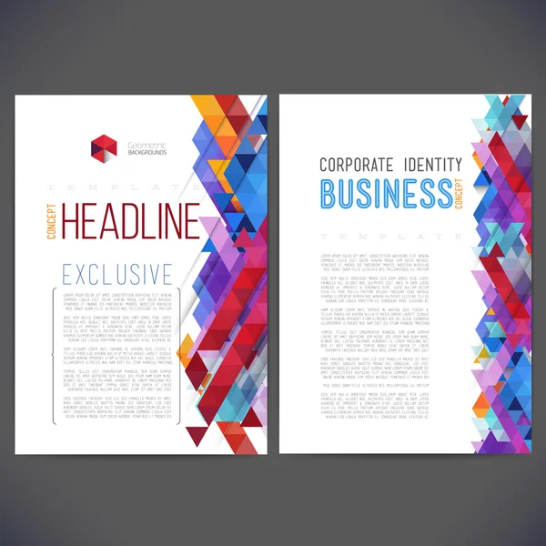 Modello di business design, brochure — Vettoriale Stock