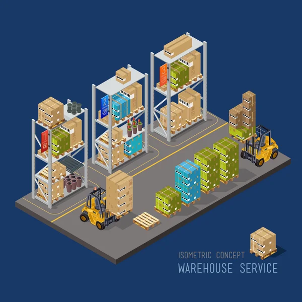 Warehouse service concept Stock Illustration