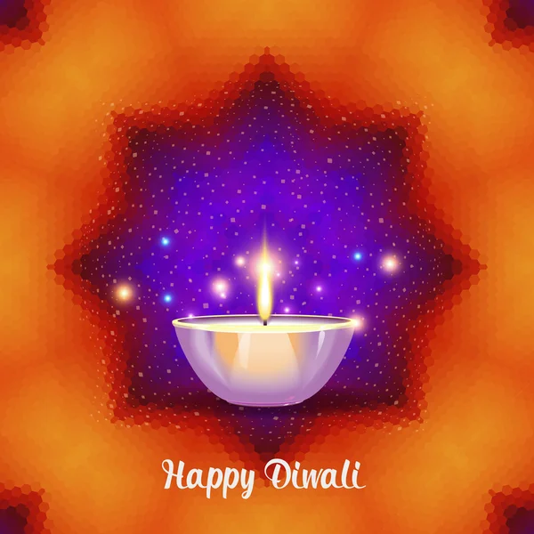 Gelukkige Diwali vakantie groet ontwerp — Stockvector