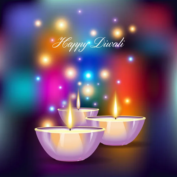 Happy Diwali Holiday Felicitări Design — Vector de stoc