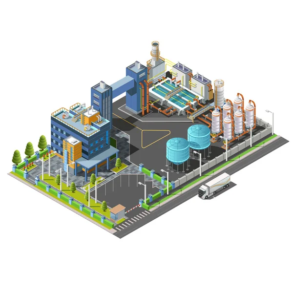 Industrial plant, factory site Royalty Free Stock Illustrations