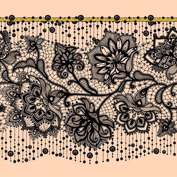 Muster mit Elementen Blumen. Arabisches Muster. — Stockvektor