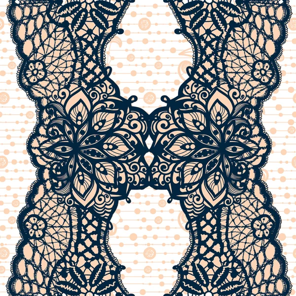 Lace ribbon seamless pattern Stock Vector