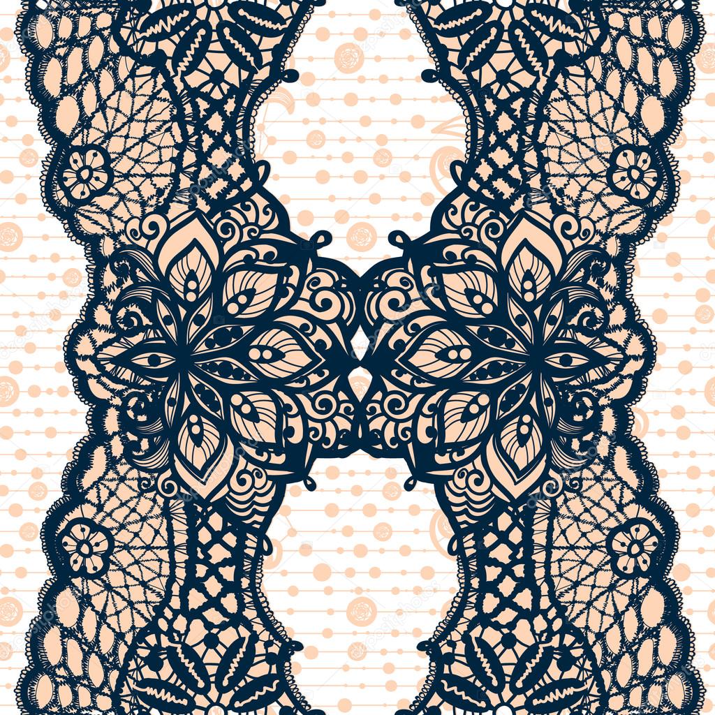 lace ribbon seamless pattern