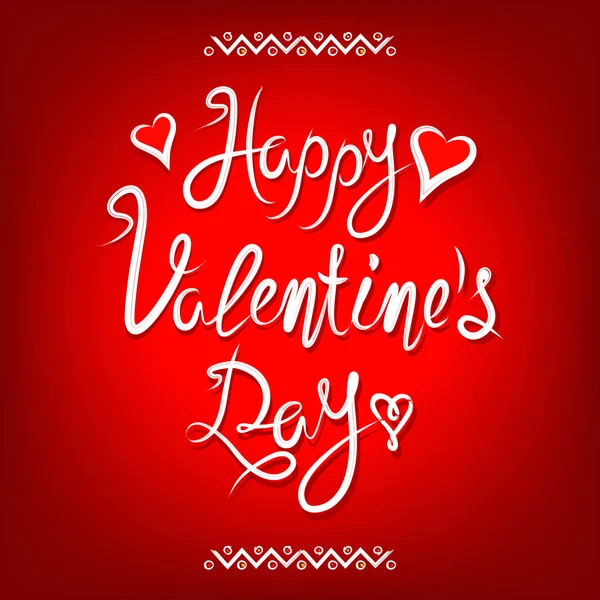 Happy valentines day lettering background — Stock Vector