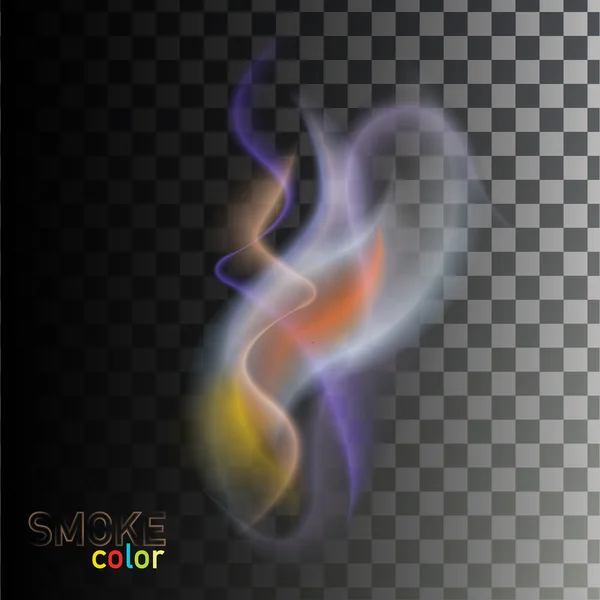 Humo de color transparente . — Vector de stock