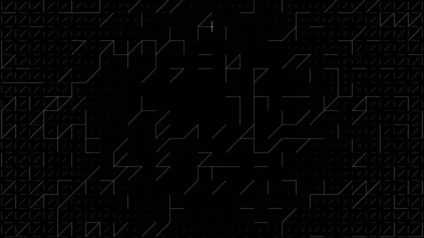 Futuristic Abstract Geometrical Pattern Illustration Black White Modern Technology Information Stock Photo