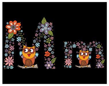The floral  letter M