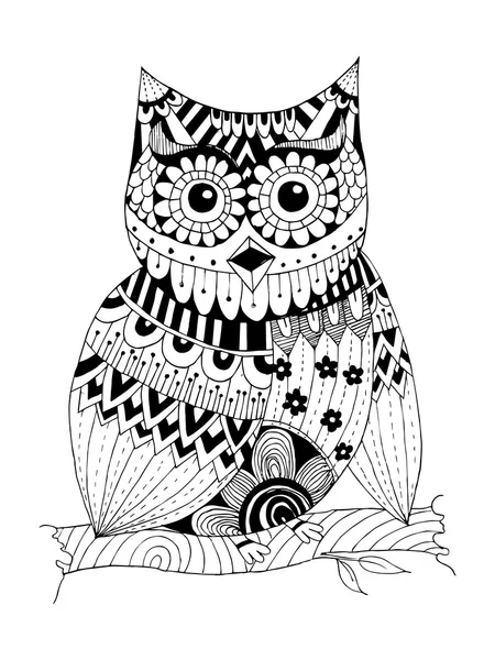 Owl Freehand — Stok fotoğraf