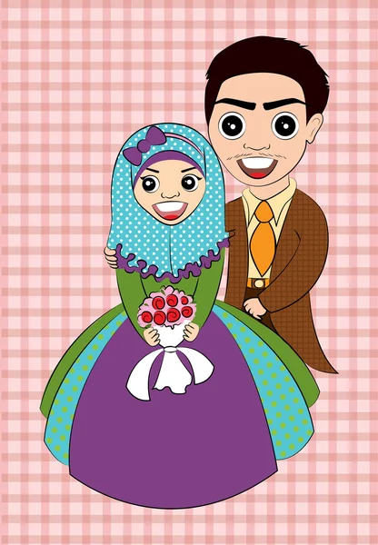 Свадьба исламской пары — стоковое фото