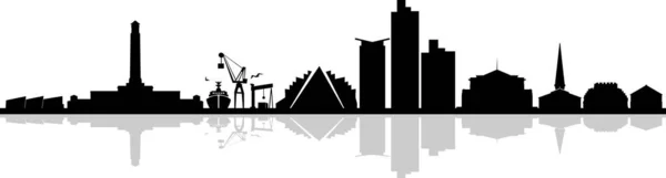 サウサンプトン イングランド United Kingdom City Skyline Vector — ストックベクタ