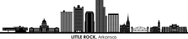 Kleines Rock Arkansas Usa City Skyline Vector Stockvektor