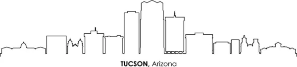 Tucson Arizona Eua City Skyline Vector — Vetor de Stock