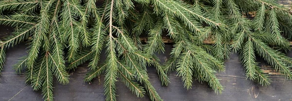 Fir Boomtakken Oude Houten Achtergrond Plaats Voor Tekst — Stockfoto