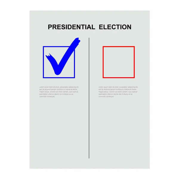 Proyecto Ley Electoral Presidencial Con Muestra Elección Ilustración Vectorial — Vector de stock