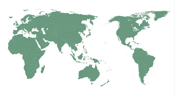 Globe Map Kreativ Design Isolerad Vit Bakgrund Hunter Color Vektor — Stock vektor