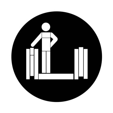 Asansör sembolü Beyaz Arkaplanda izole edildi. Vektör İllüstrasyonu