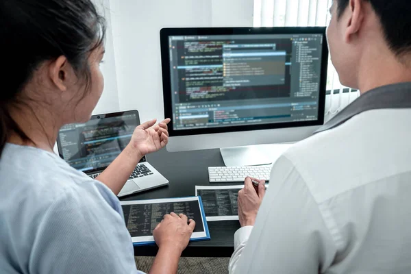 Developer Program Team Coding Program Software Computer Office Writing Website — 스톡 사진
