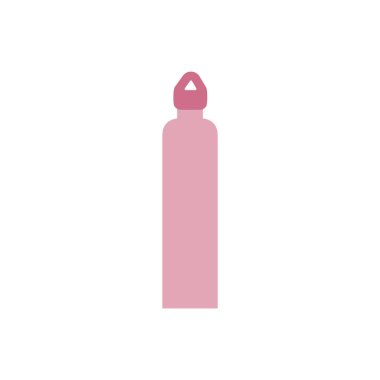 Beyaz arka planda izole edilmiş kapaklı spor su şişesi. Çizgi film içecek kutusu. Spor malzemelerinin vektör illüstrasyonu