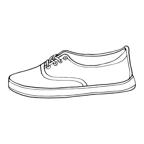 Chaussures Sport Illustration Dessinée Main Sur Fond Blanc Convient Pour — Image vectorielle