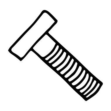 Fındık karalama ikonlu sürgü. Elle çizilmiş siyah çizim. Çizgi film sembolünü imzala.