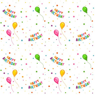 Doğum günün kutlu olsun. Beyaz arkaplanda balonlar.