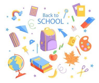 Okul vektör kümesine geri dönüyoruz. Okul eğitimi için nesneler.