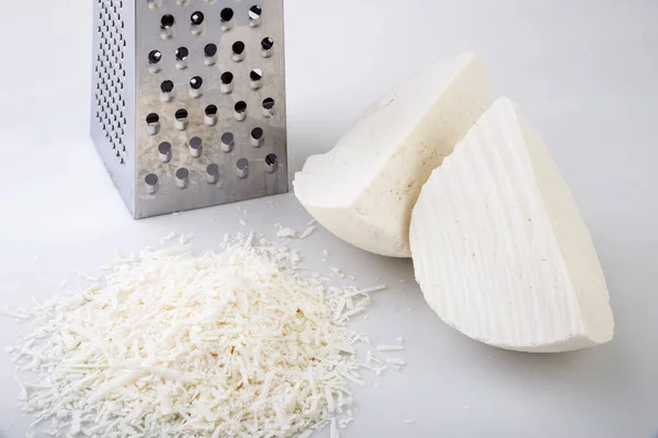 Traditionele Griekse Witte Kaas Van Geiten Schapenmelk — Stockfoto