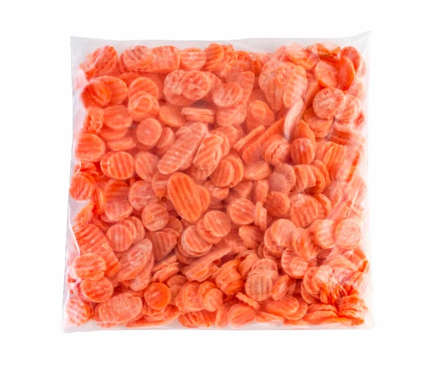 Legumes Congelados Saco Plástico Caminho Recorte — Fotografia de Stock