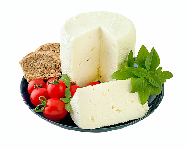 Греческий Традиционный Белый Сыр Называется Калатаки Означает Маленькая Корзинка Сыр — стоковое фото