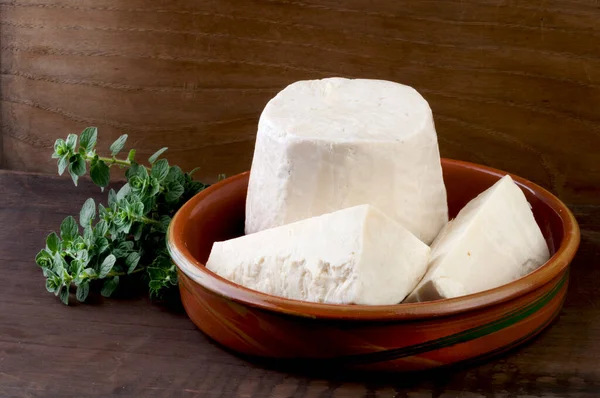 Fromage Blanc Grec Traditionnel Base Lait Chèvre Brebis — Photo