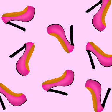 Ayakkabı izi. Peri masallarından ve çizgi filmlerden bir prensesin kadın ayakkabısı..