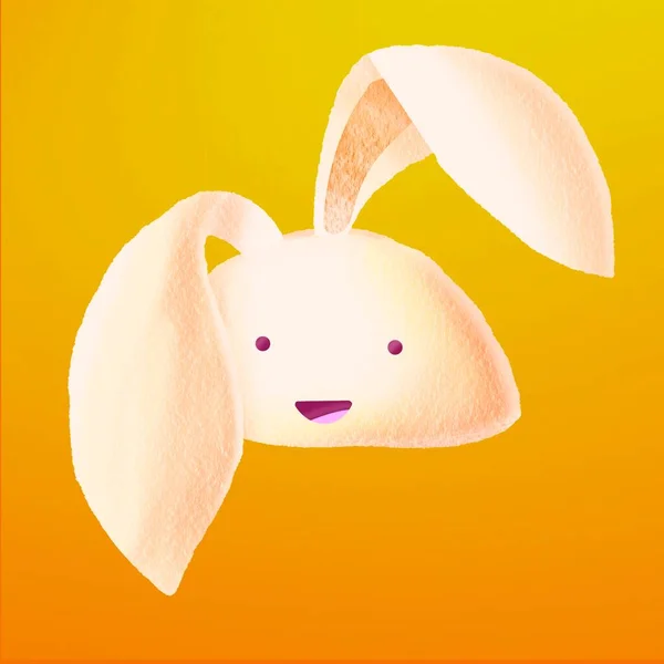 Easter Bunny Happy Holiday Animal Muzzle Illustrations Babybooks Rubbit Smiling — Stock Photo, Image