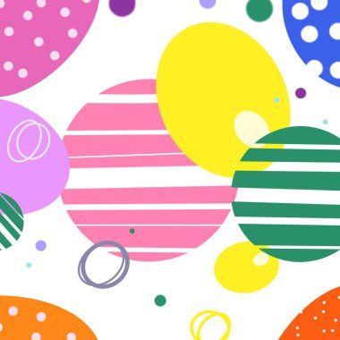 Bezelye resmi. Süs üzerindeki noktalar ve vuruşlar. Farklı boyutlarda toplar. Doku için çemberler